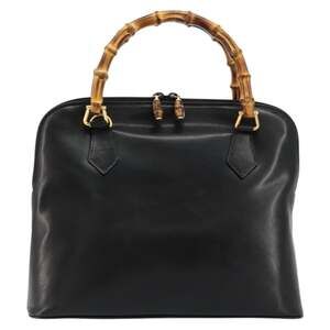 Gucci Bamboo Leather Handbag Black